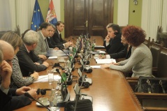 19 February 2015 The representatives of the ruling coalition parliamentary groups in meeting with the European Parliament Rapporteur on Serbia